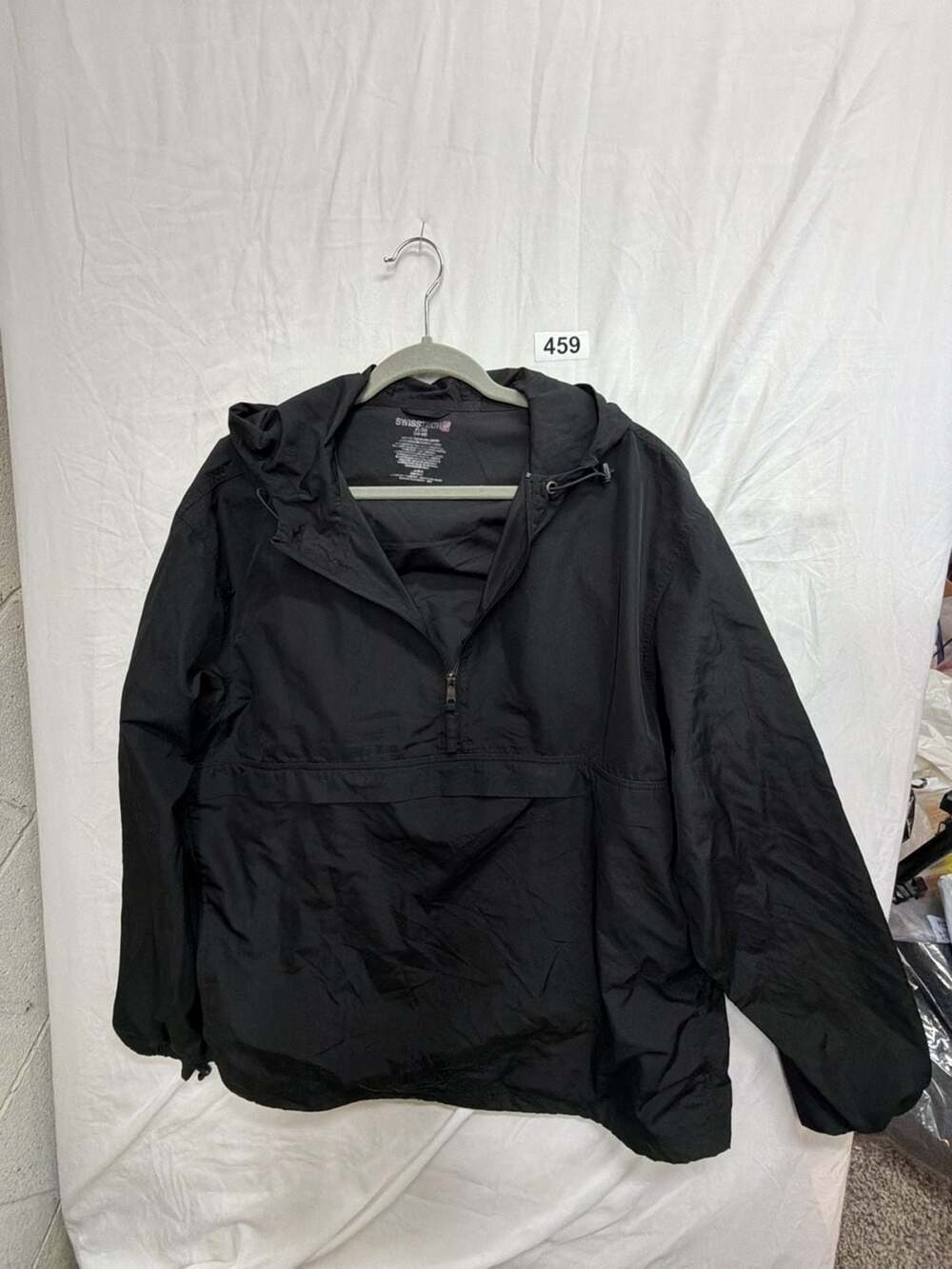 SwissTech Half-Zip Windbreaker Jacket Size XL Black